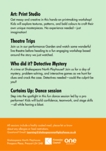 A list of our Summer HAF Programme